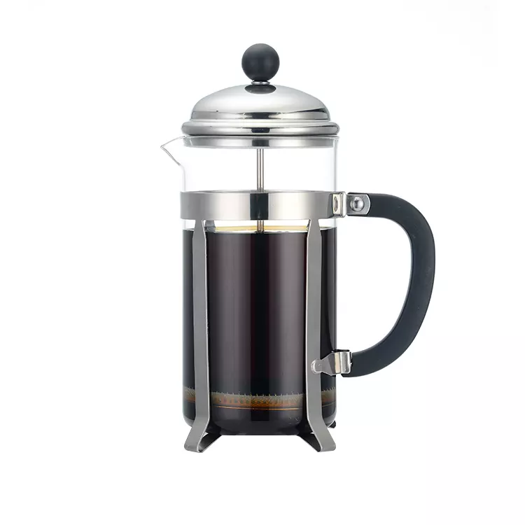 High borosilicate glass french coffee press with stainless steel lid G