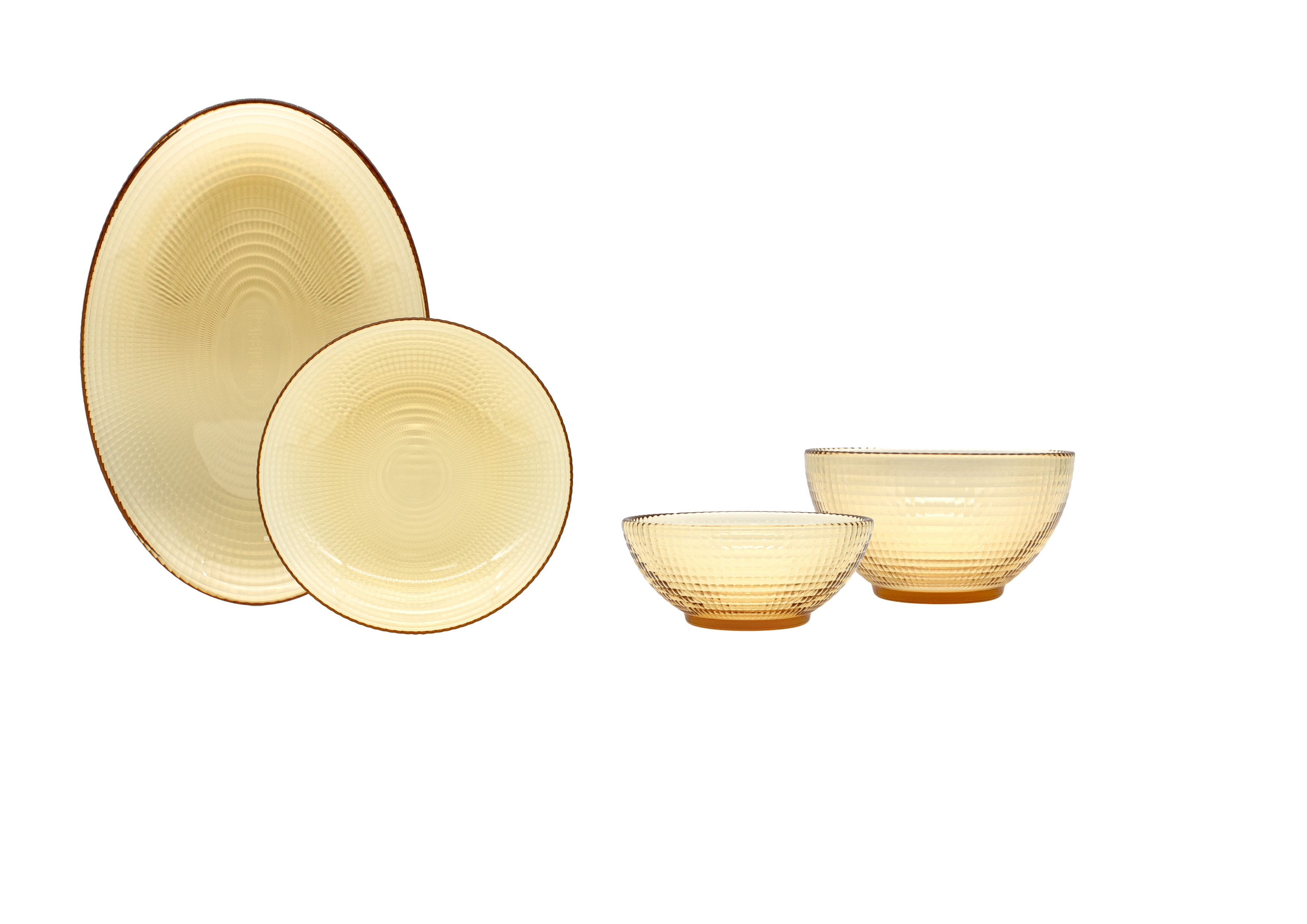 Amber High Borosilicate Glass Dinnerware set A