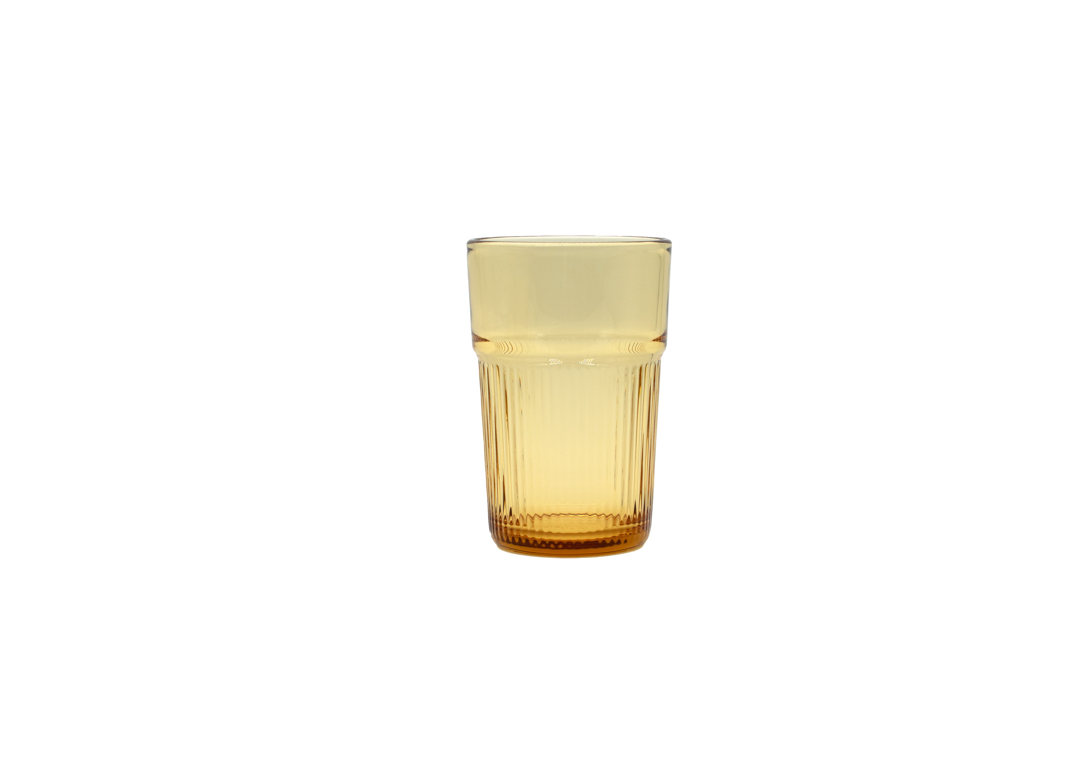 Amber High Borosilicate Glass Bamboo Cup